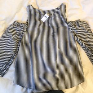 Blue/white striped shirt